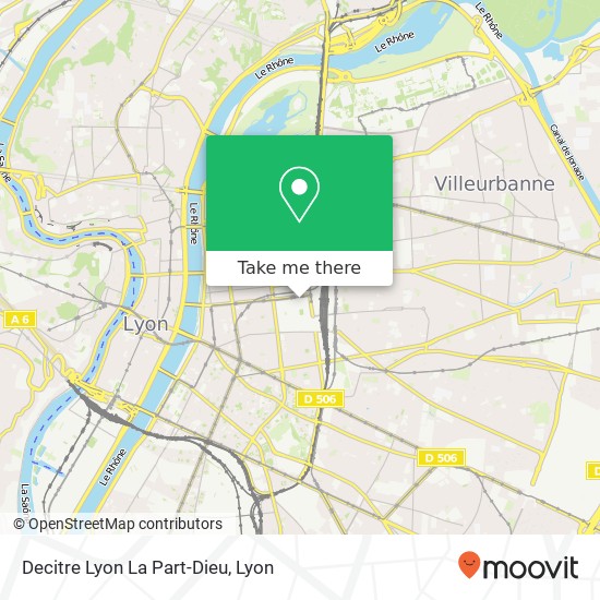 Mapa Decitre Lyon La Part-Dieu
