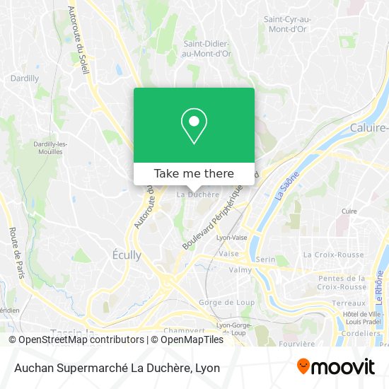 Mapa Auchan Supermarché La Duchère