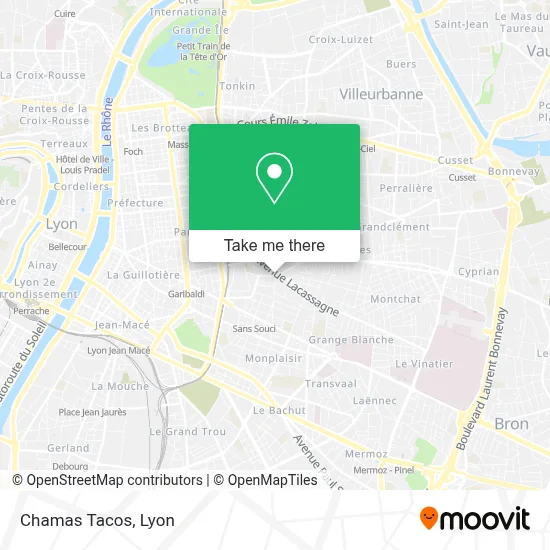 Chamas Tacos map