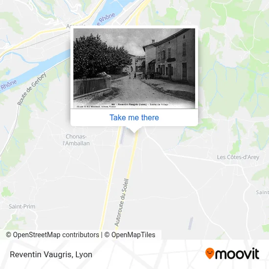 Reventin Vaugris map