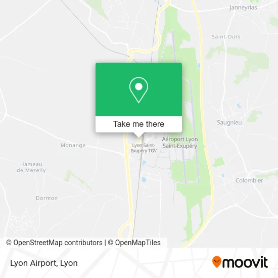Lyon Airport map