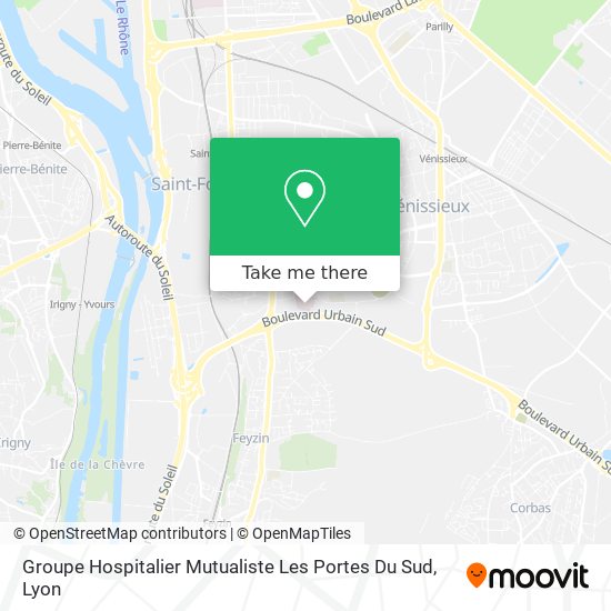 Groupe Hospitalier Mutualiste Les Portes Du Sud map