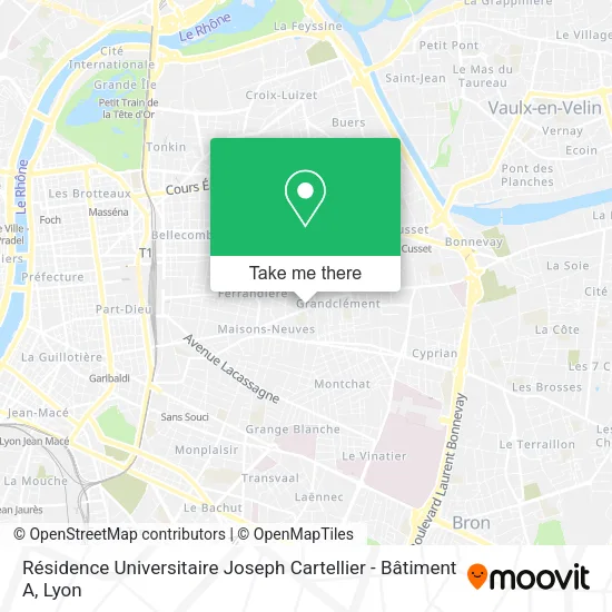 Résidence Universitaire Joseph Cartellier - Bâtiment A map