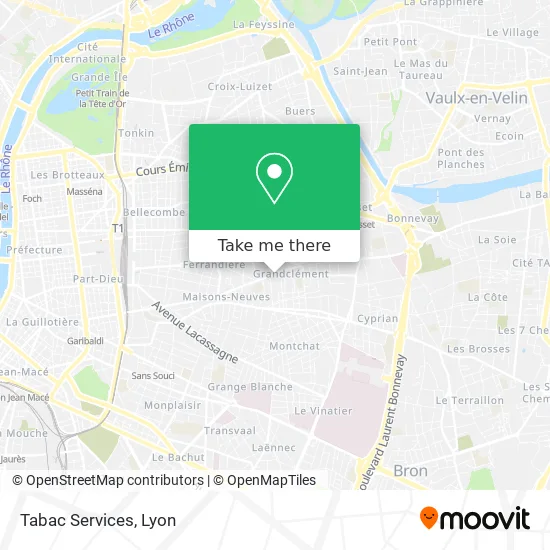 Tabac Services map