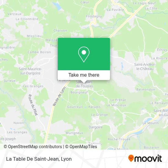 La Table De Saint-Jean map