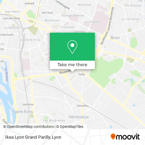 Ikea Lyon Grand Parilly map