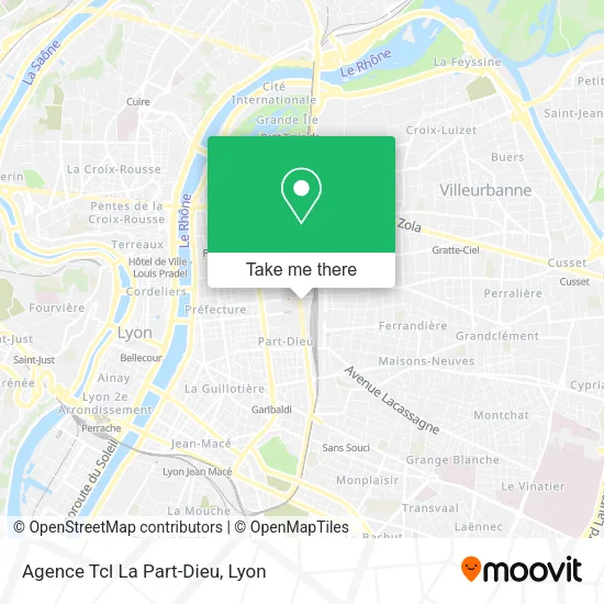 Agence Tcl La Part-Dieu map