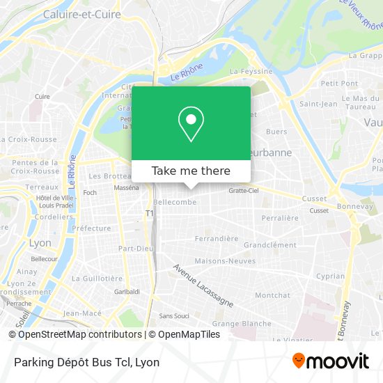 Parking Dépôt Bus Tcl map