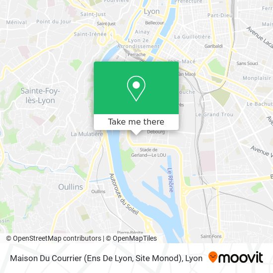 Maison Du Courrier (Ens De Lyon, Site Monod) map