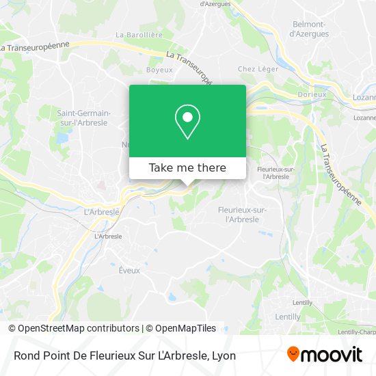 Mapa Rond Point De Fleurieux Sur L'Arbresle
