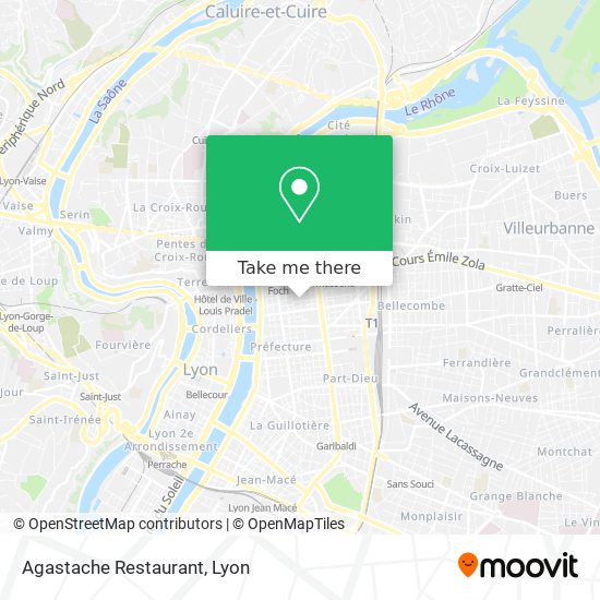 Mapa Agastache Restaurant