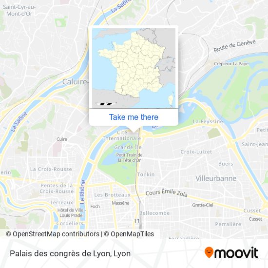 Mapa Palais des congrès de Lyon