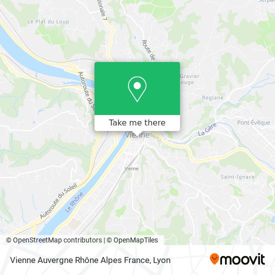 Vienne Auvergne Rhône Alpes France map