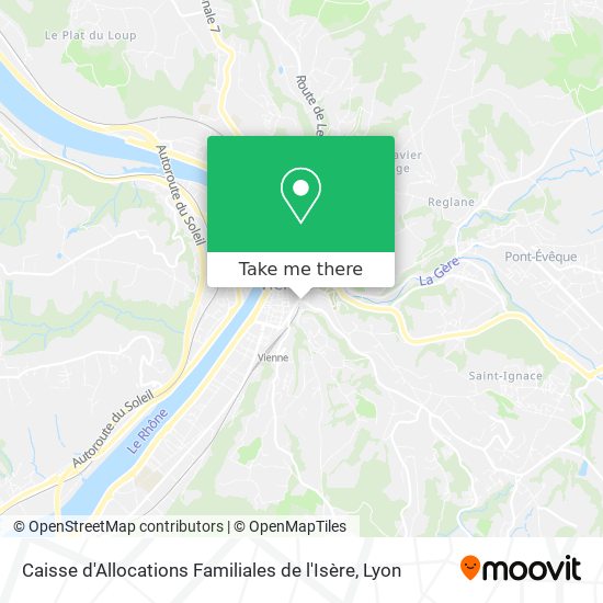 Caisse d'Allocations Familiales de l'Isère map