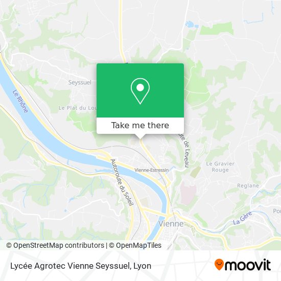 Lycée Agrotec Vienne Seyssuel map