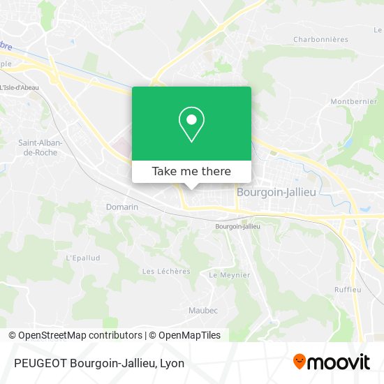 PEUGEOT Bourgoin-Jallieu map