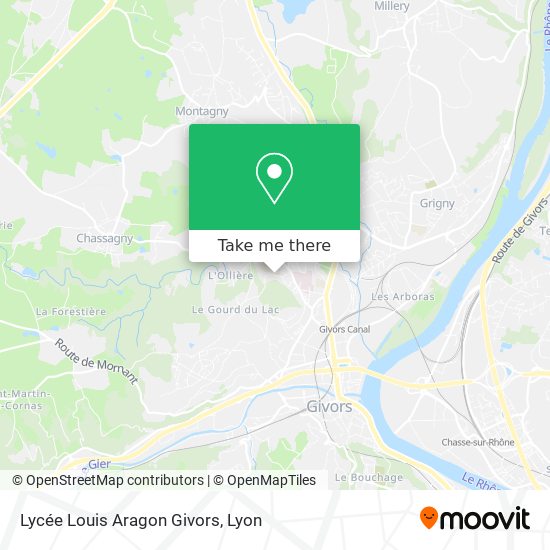 Lycée Louis Aragon Givors map