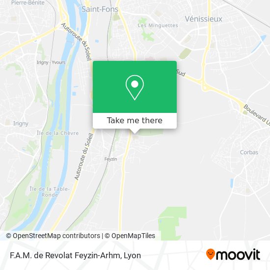 F.A.M. de Revolat Feyzin-Arhm map