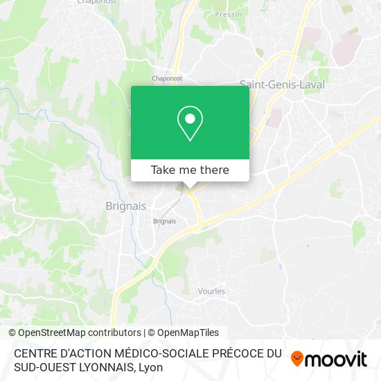 CENTRE D'ACTION MÉDICO-SOCIALE PRÉCOCE DU SUD-OUEST LYONNAIS map