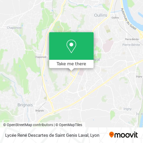 Lycée René Descartes de Saint Genis Laval map