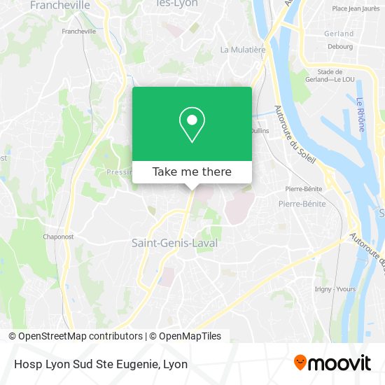 Mapa Hosp Lyon Sud Ste Eugenie