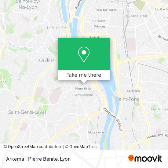 Arkema - Pierre Bénite map