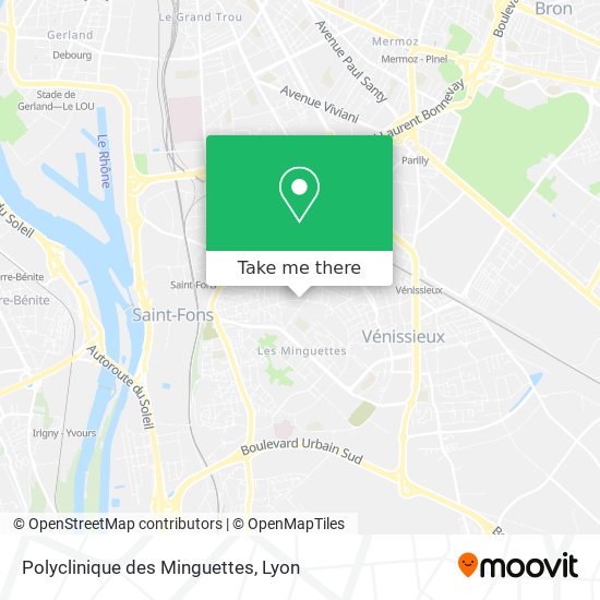 Polyclinique des Minguettes map