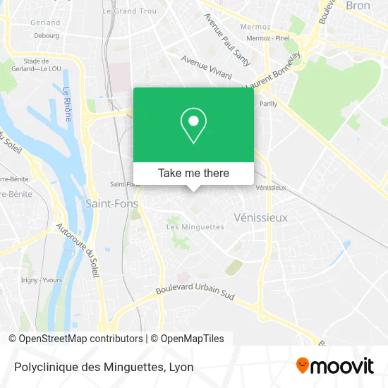 Polyclinique des Minguettes map
