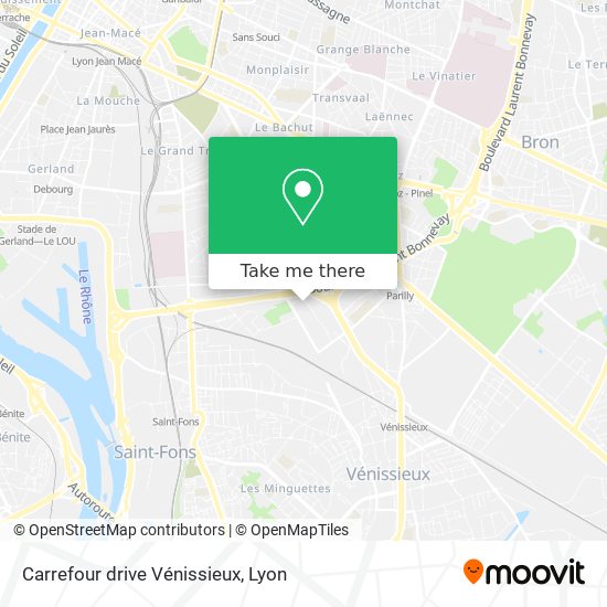 Mapa Carrefour drive Vénissieux