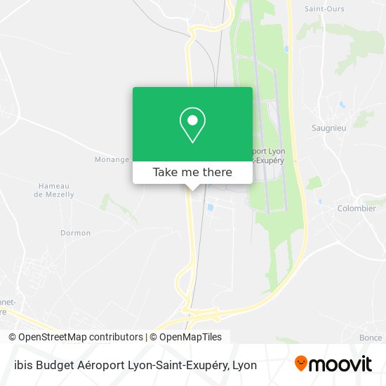 ibis Budget Aéroport Lyon-Saint-Exupéry map