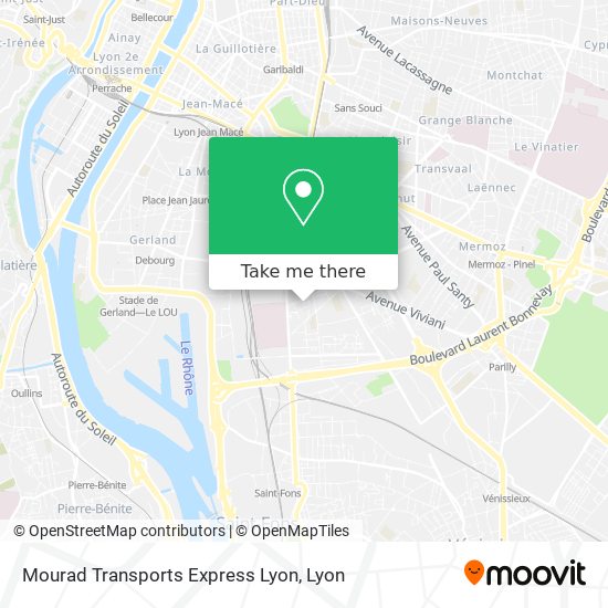 Mourad Transports Express Lyon map