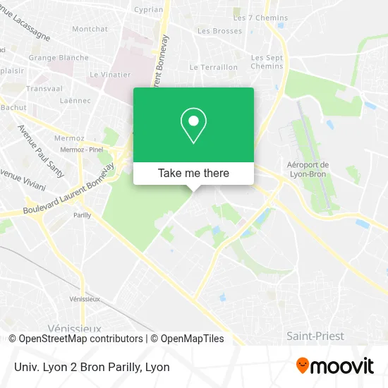 Univ. Lyon 2 Bron Parilly map