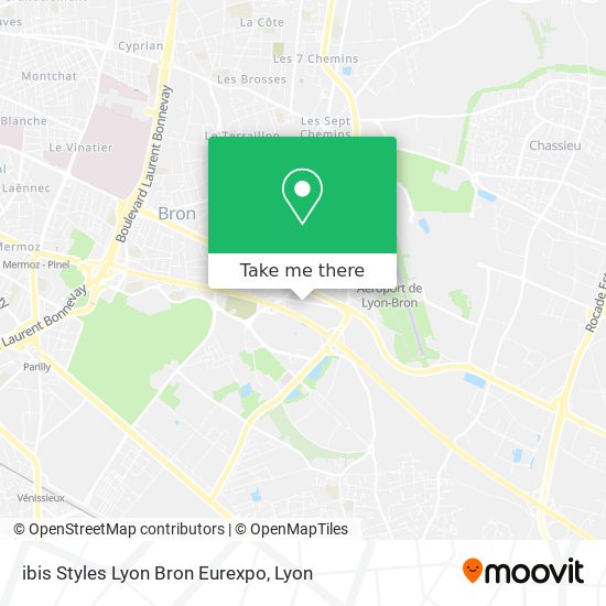 ibis Styles Lyon Bron Eurexpo map