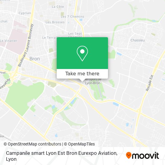 Campanile smart Lyon Est Bron Eurexpo Aviation map