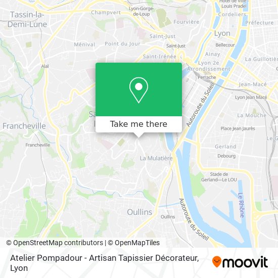 Mapa Atelier Pompadour - Artisan Tapissier Décorateur
