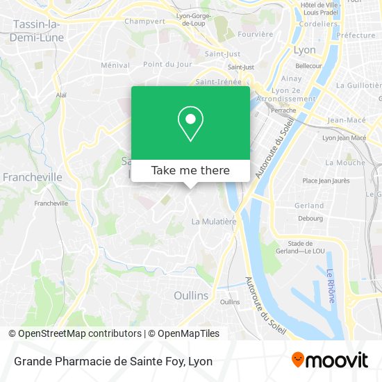 Mapa Grande Pharmacie de Sainte Foy