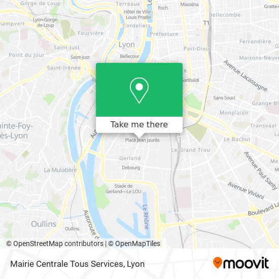 Mairie Centrale Tous Services map