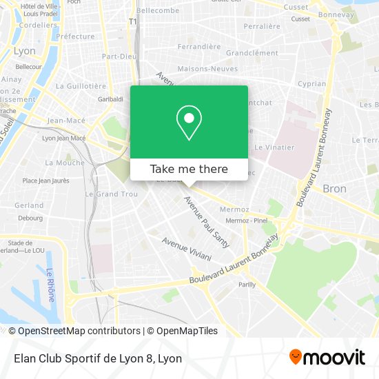 Mapa Elan Club Sportif de Lyon 8