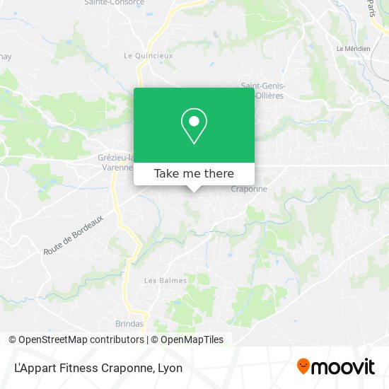 L'Appart Fitness Craponne map