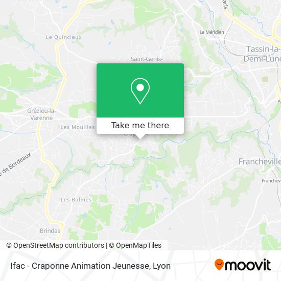 Ifac - Craponne Animation Jeunesse map