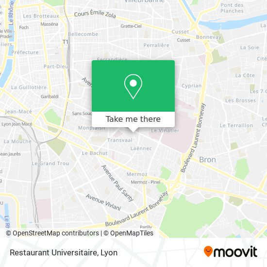 Mapa Restaurant Universitaire