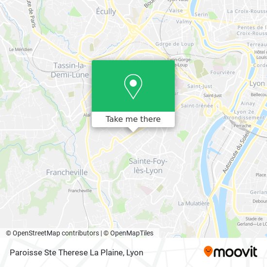 Mapa Paroisse Ste Therese La Plaine
