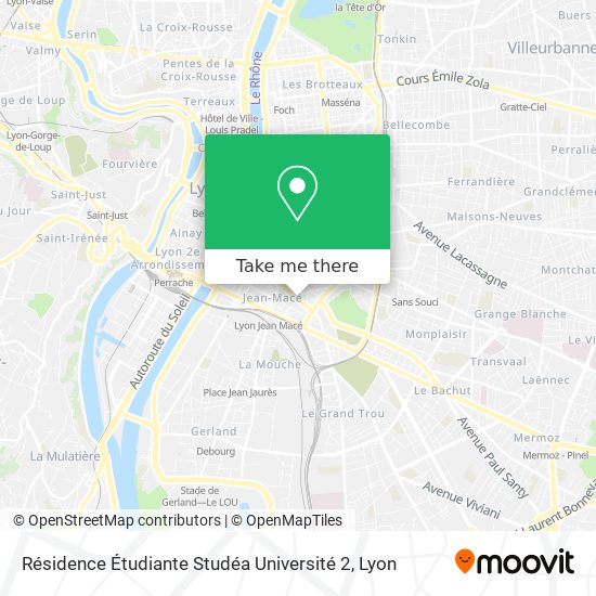 Résidence Étudiante Studéa Université 2 map