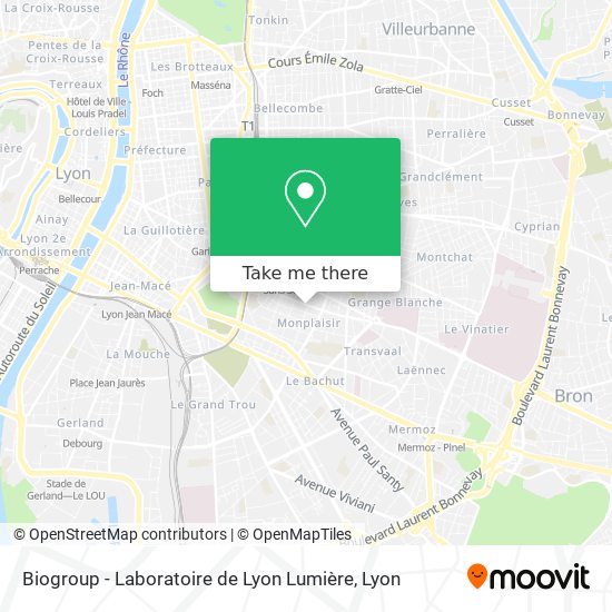 Biogroup - Laboratoire de Lyon Lumière map