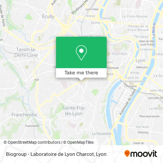 Biogroup - Laboratoire de Lyon Charcot map