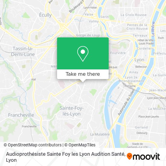 Mapa Audioprothésiste Sainte Foy les Lyon Audition Santé