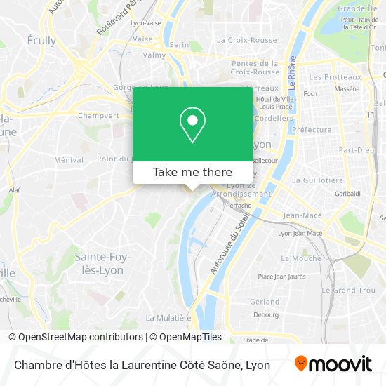 Chambre d'Hôtes la Laurentine Côté Saône map