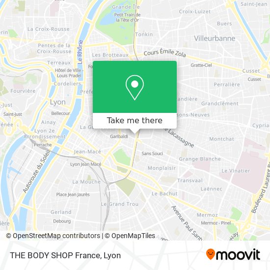 THE BODY SHOP France map