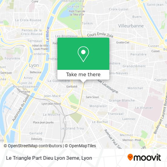 Le Triangle Part Dieu Lyon 3eme map