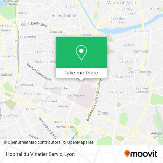 Hopital du Vinatier Servic map
